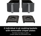 Ninja Foodi 10QT 6-in-1 DualZone Smart XL Air Fryer, 2 Independent 5QT Baskets, Smart Cook Thermometer, Match Cook, Smart Finish, Air Fry, Roast, Bake, Dehydrate, Reheat, Grey, DZ550 - image 44