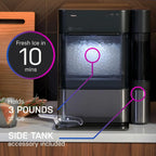 Countertop Nugget Ice Maker with Side Tank / Ice Machine with WiFi Connectivity / Smart Home Kitchen Essentials / Stainless Steel - image 24