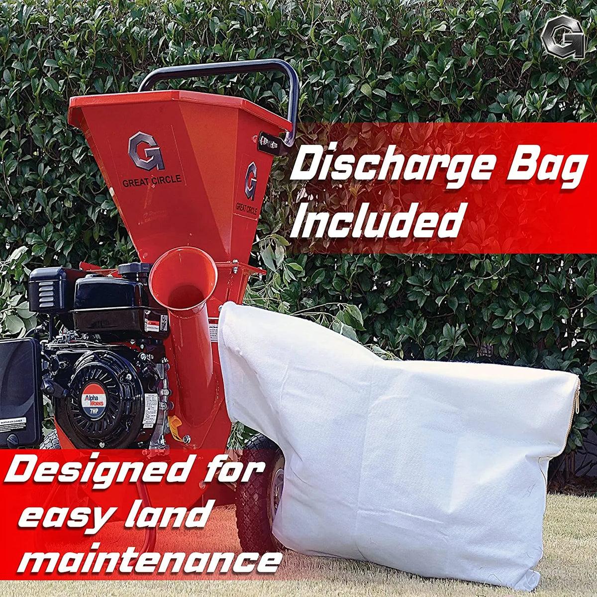Wood Chipper Shredder Mulcher Heavy Duty Gas Powered - image 4
