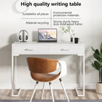 Modern Computer Desk with 2 Drawers - Stylish Study Writing Table with Storage for Home Office - image 27