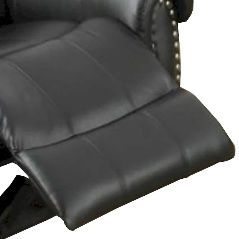 Comfort Plus Black Bonded Leather & Plywood Recliner/Glider - image 3