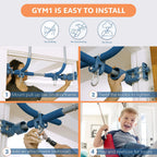 6 Piece Indoor Doorway Gym Set for Kids – Indoor Swing for Kids Includes Kids Swing Chair, Rings, Hanging Trapeze, Ladder, Swinging Rope & Pullup Bar - image 18