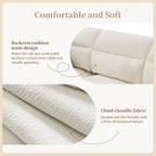 110-Inch L-Shaped 5-Seater Sectional Sofa with Removable Ottoman, Cloud Chenille Fabric, and 5 Cushions - image 8