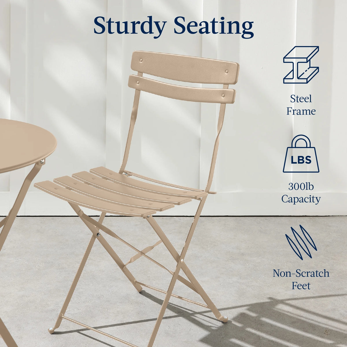 Best Choice Products 3-Piece Small Bistro Set, Folding Patio Furniture Set of 2 Chairs and Table - Black - image 170