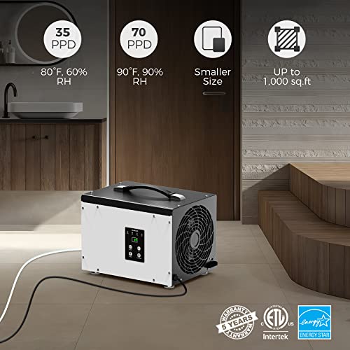 ALORAIR Crawl Space/Basement Dehumidifier 70 Pint Dehumidifier with Drain Hose - image 8
