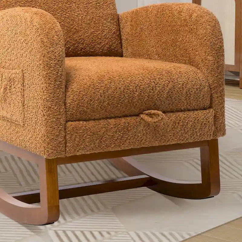 Ergonomic High Back Rocking Chair with Adjustable Footrest - image 29