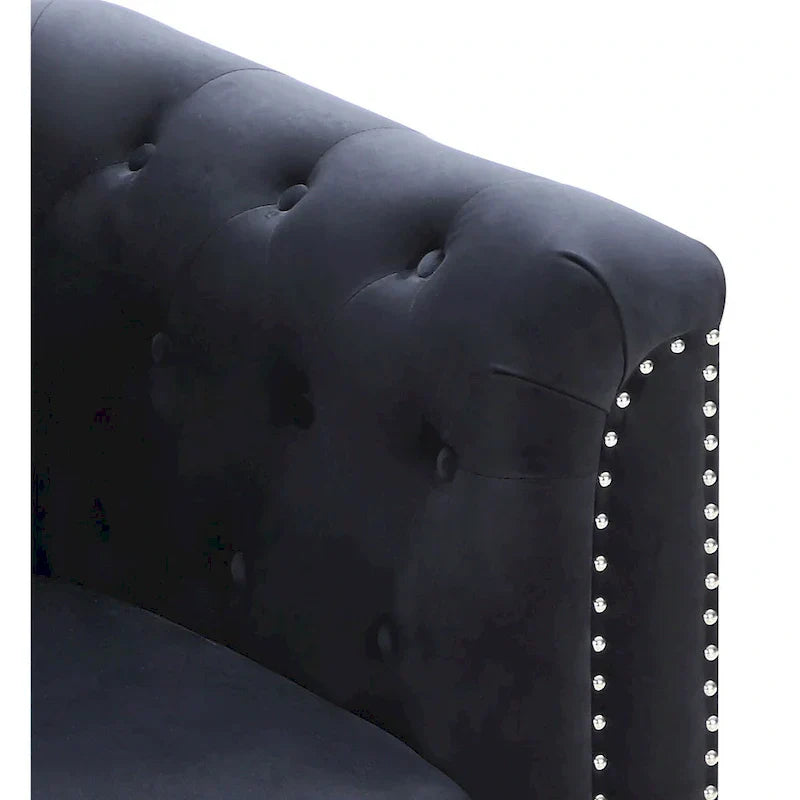 Velvet Button-Tufted Pompano Loveseat - image 40