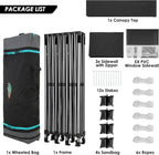 COBIZI 10x20 Heavy Duty Pop up Canopy Tent with 6 sidewalls Easy Up Commercial Outdoor Canopy Wedding Party Tents for Parties All Season Wind & Waterproof Gazebo with Roller Bag,Black(Frame Thickened) - image 117