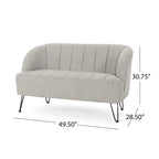 Christopher Knight Home Lupine Contemporary Fabric Loveseat with Hairpin Legs - image 13