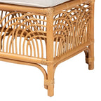 Bali & Pari Materra Contemporary Bohemian Natural Brown Rattan Bench - image 5
