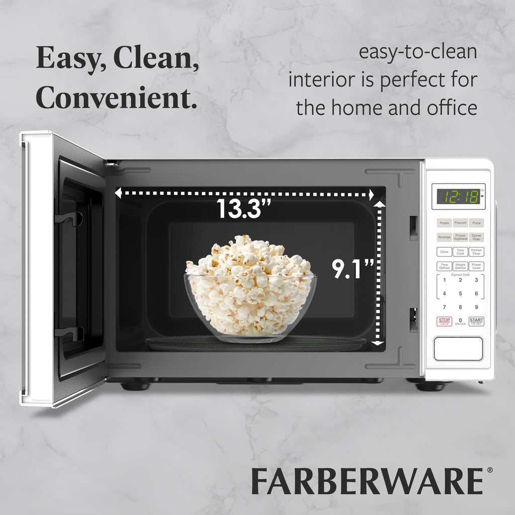 Farberware FMGZ09BKA 0.9 Cu. Ft. Microwave Oven, 900W, Digital Control, LED Display, 6 Cooking Presets, Black - image 24
