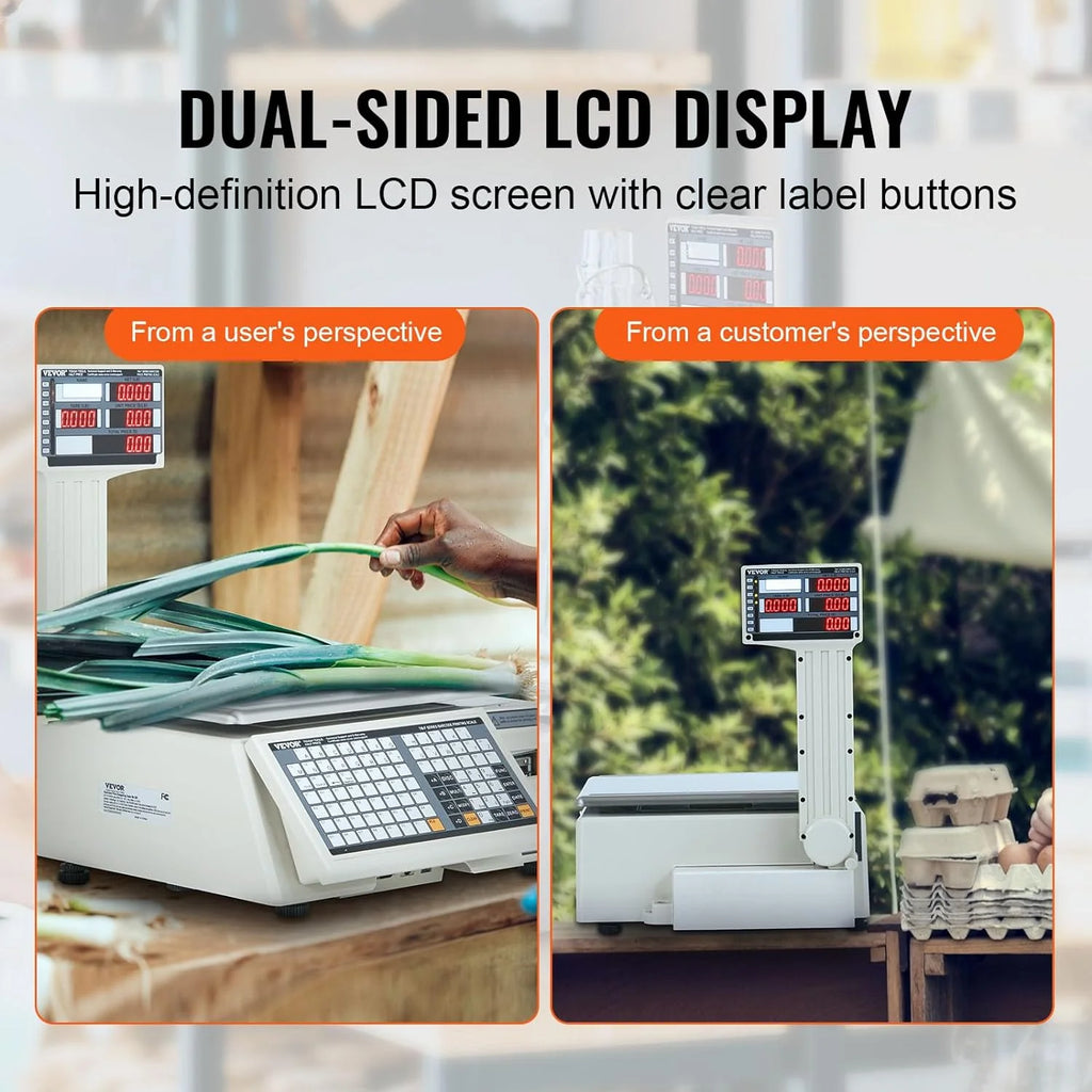 Electronic Price Computing Scale, 66 LB Digital Deli Weight Scales, LED Digital Commercial Food Fruit Meat Produce Counting Weight, for Retail Outlet Store, Kitchen, Restaurant Market, Farmer - image 17