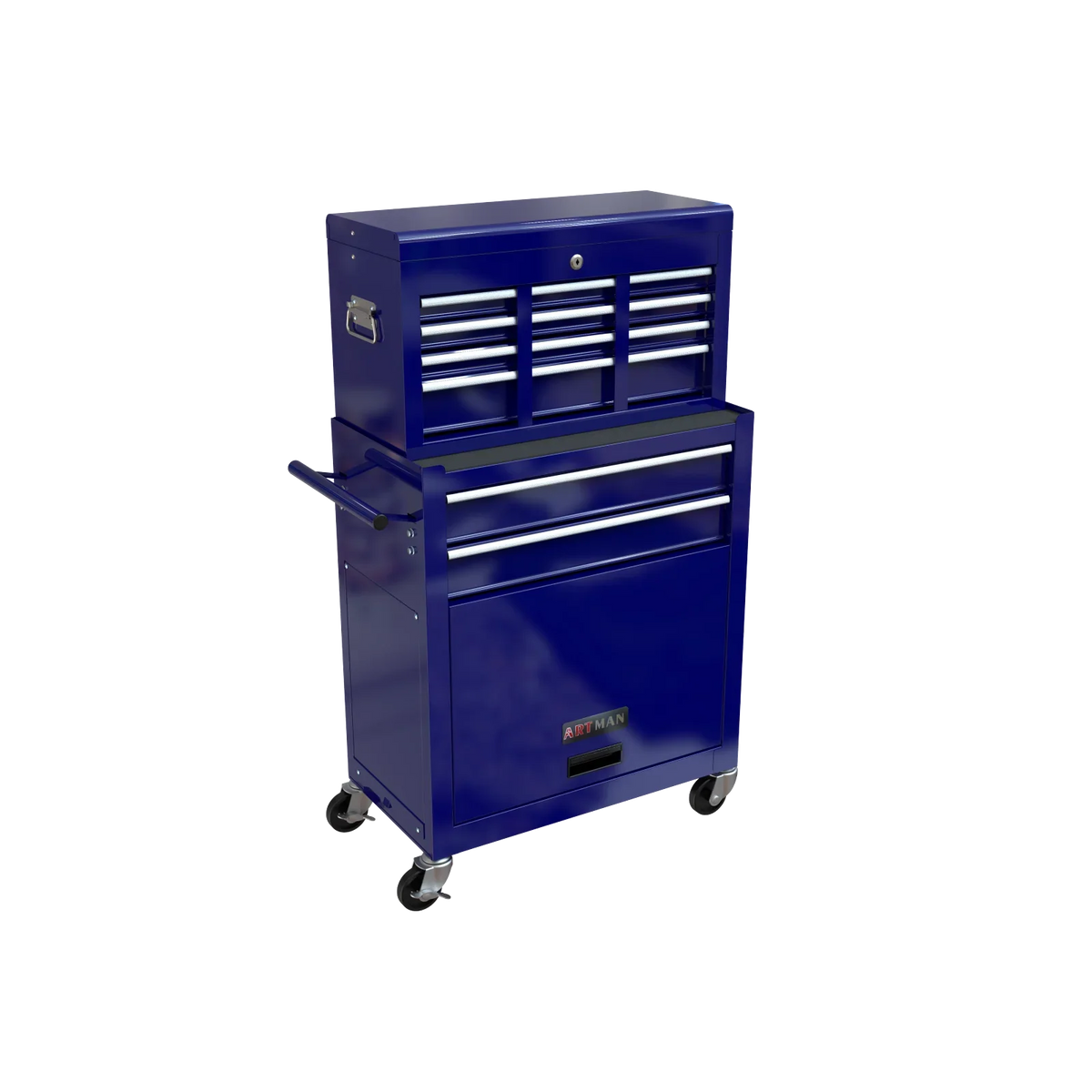 Pouseayar 8-Drawer High Capacity Rolling Tool Chest Storage Cabinet, Blue - image 3