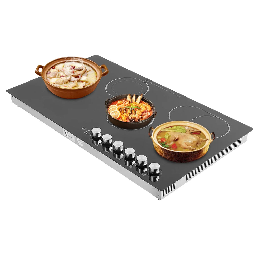 110V Modern Black Electric Cooktop Electric Stovetop 5 Burners Electric Cooktop for Homes, Restaurants - image 10