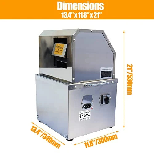 110V Electric Sugar Cane Press Juicer Machine, 800W Stainless Steel Desktop Sugarcane Juicing Crusher Extractor, with 3 Rollers for Home and Commercial - image 2