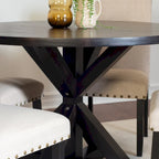 Roundhill Furniture Mytzi 5-Piece Dining Set: Cross-Buck Table with 4 Elegant Chairs - image 14