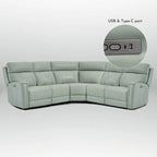 104" 3-Color Genuine Leather Power Reclining Sectional Sofa with Zero Gravity Feature, USB & USB-C Ports, and 2 Stationary Armless Chairs - image 13