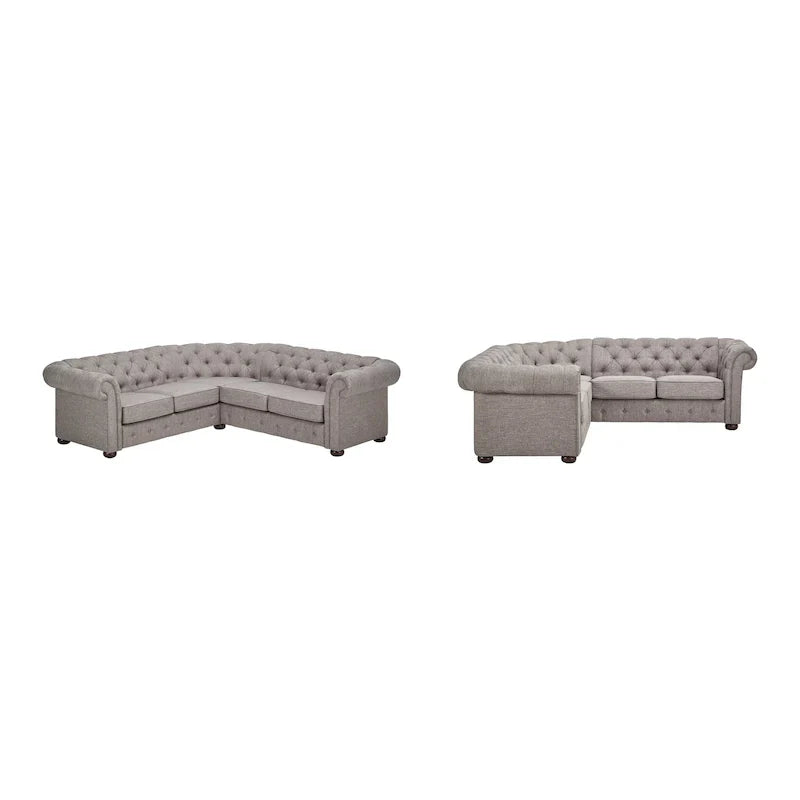 Gdansk 5-Person L-Shaped Chesterfield Sectional Sofa - image 10