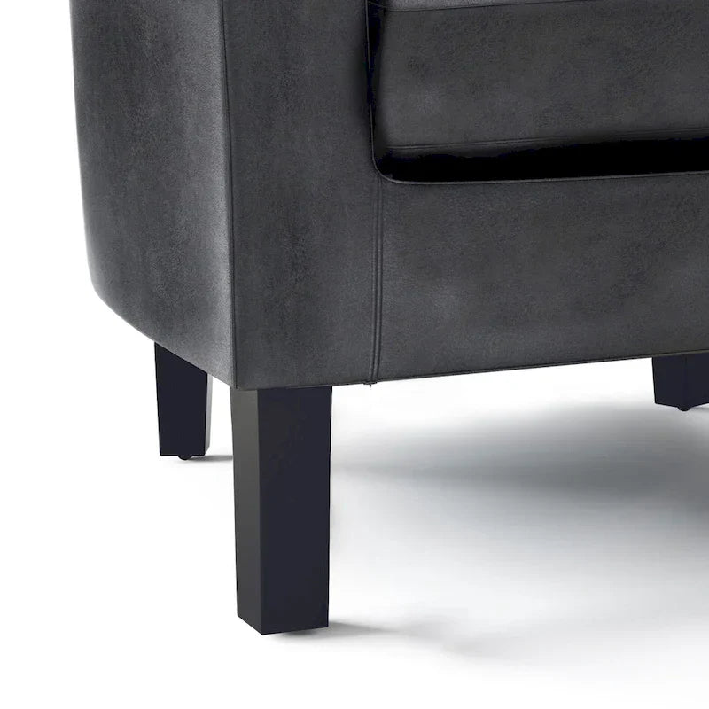 Modern Tub Accent Chair with Upholstered Seat and Wooden Legs - image 42