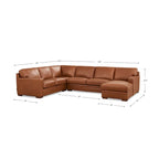 Hydeline Dillon Right-Facing Sectional Sofa with Chaise in Top Grain Leather - image 8