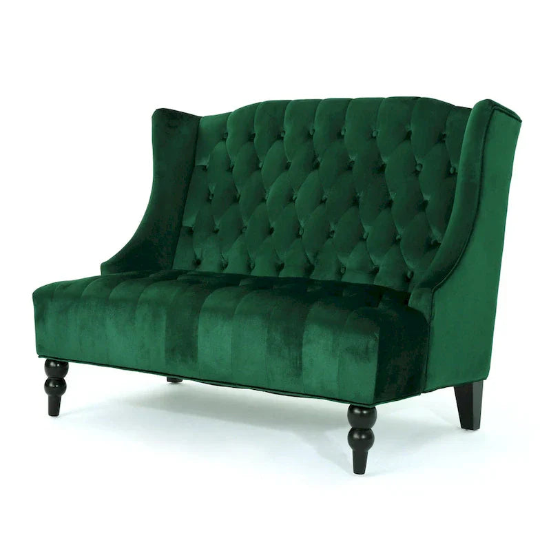 Christopher Knight Home Leora Contemporary Glam Tufted Velvet Wingback Loveseat - image 27