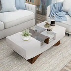 Angelic Contemporary Storage Coffee Table with Glass Insert by Furniture of America - image 26