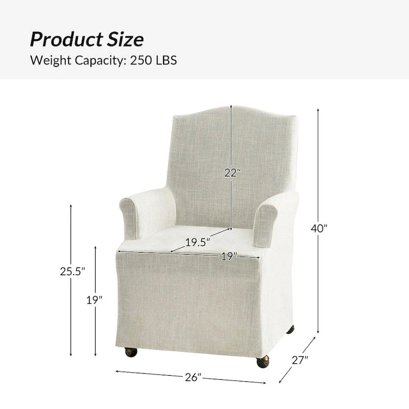 Set of 2 Alethea Upholstered Dining Chairs with Slipcovers and Solid Wood Legs by HULALA HOME - image 26