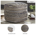 Signature Design by Ashley Contemporary Absalom Pouf  Denim - image 3