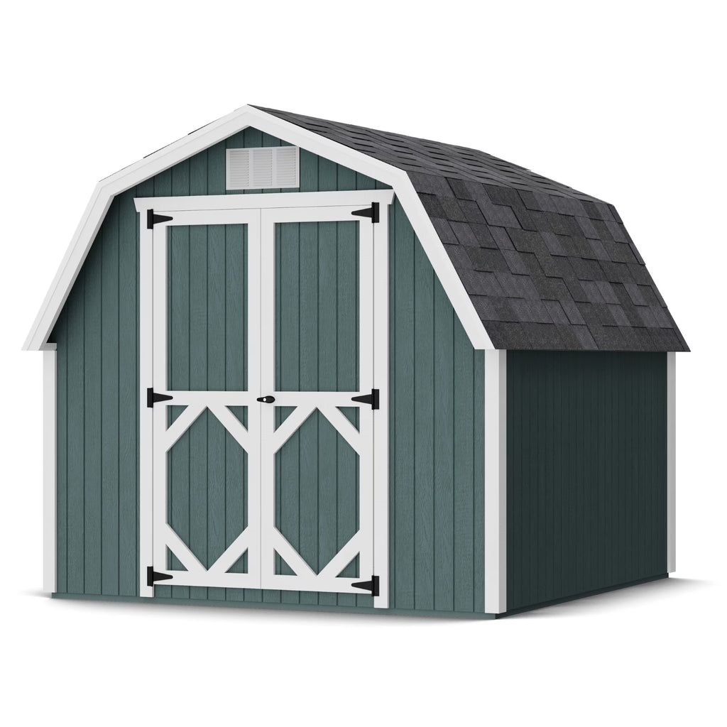 Little Cottage Co. 8x8 Classic Gambrel Barn with 4 ft. Sidewalls, Outdoor Wood Storage Shed Do-It-Yourself Precut Kit - image 1