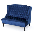 Christopher Knight Home Leora Contemporary Glam Tufted Velvet Wingback Loveseat - image 11