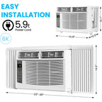 Garvee 5000 BTU Window Air Conditioner, Fast Cooling for Rooms up to 150 Sq. Ft, Window Ac Unit with 7 Level - image 18