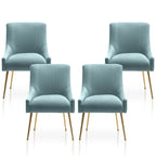 SEYNAR Set of 4 Modern Glam Boucle Velvet Dining or Vanity Chairs with Rear Handle - image 33
