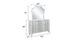 Eros King 4PC Bedroom Set with Manufactured Wood & Tufted Detailing in Silver - image 9