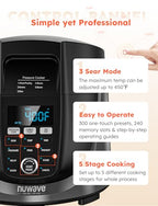 Nuwave Duet Air Fryer and Electric Pressure Cooker Combo with 2 Switchable Lids, 300 FoolProof One Touch Presets, Crisp&Tender Tech, 6QT Heavy duty Stainless Steel Pot, 15 Safety Features : Home & Kitchen - image 5