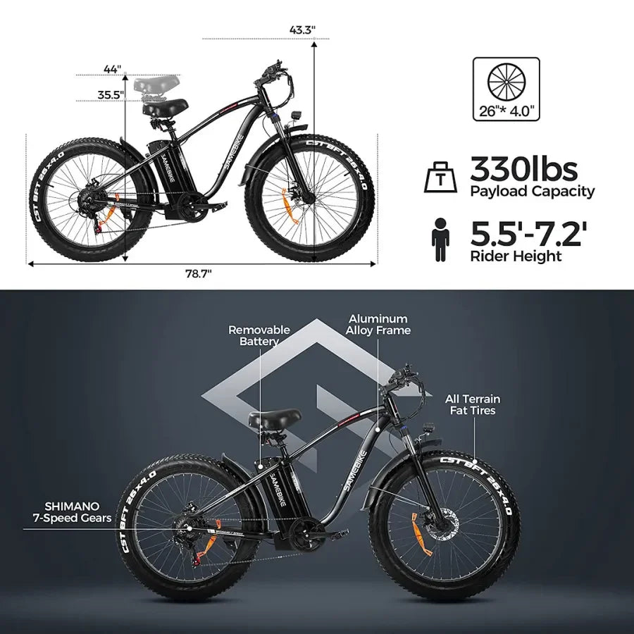 Outdoor electric bike with 48V / 15Ah lithium battery - image 2