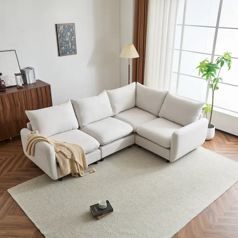Oversized Modular Sectional Sofa with Plush Cushions and Flexible Layout - image 5