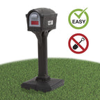 Simplay3 Dig Free Easy Up Classic Black Plastic Mailbox - image 6
