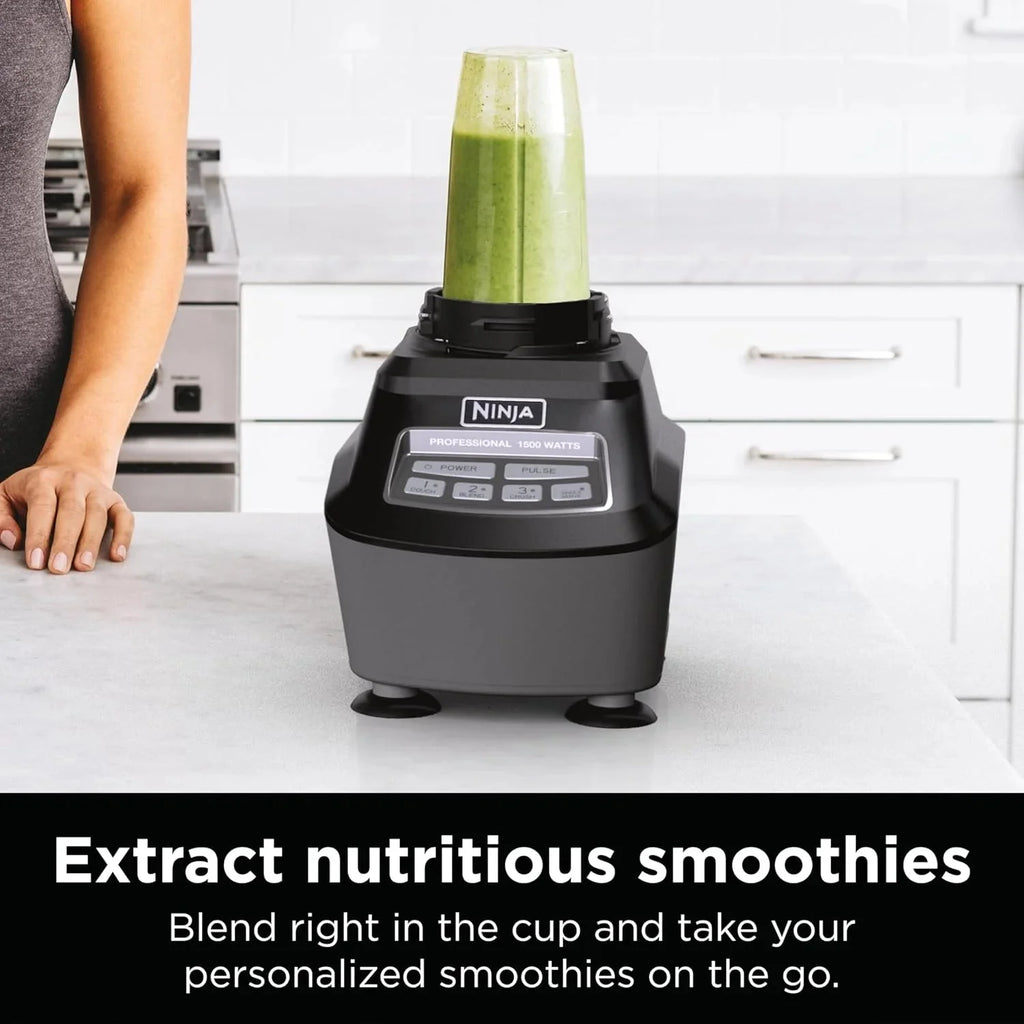 Ninja Blender, Mega Kitchen System, 1500W, 4 Functions for Smoothies, Processing, Dough, Drinks & More, with 72 Blender Pitcher, 64 Processor Bowl, 2 Nutri Cups + Lids, Black, BL770 - image 3