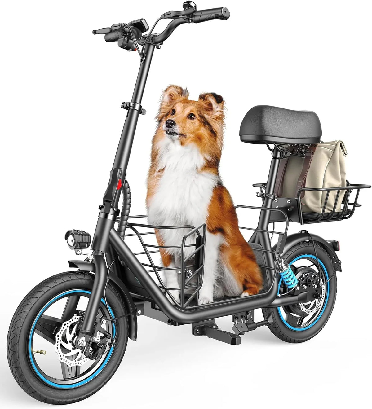 Adults Electric Scooter with Large Middle Basket - image 3