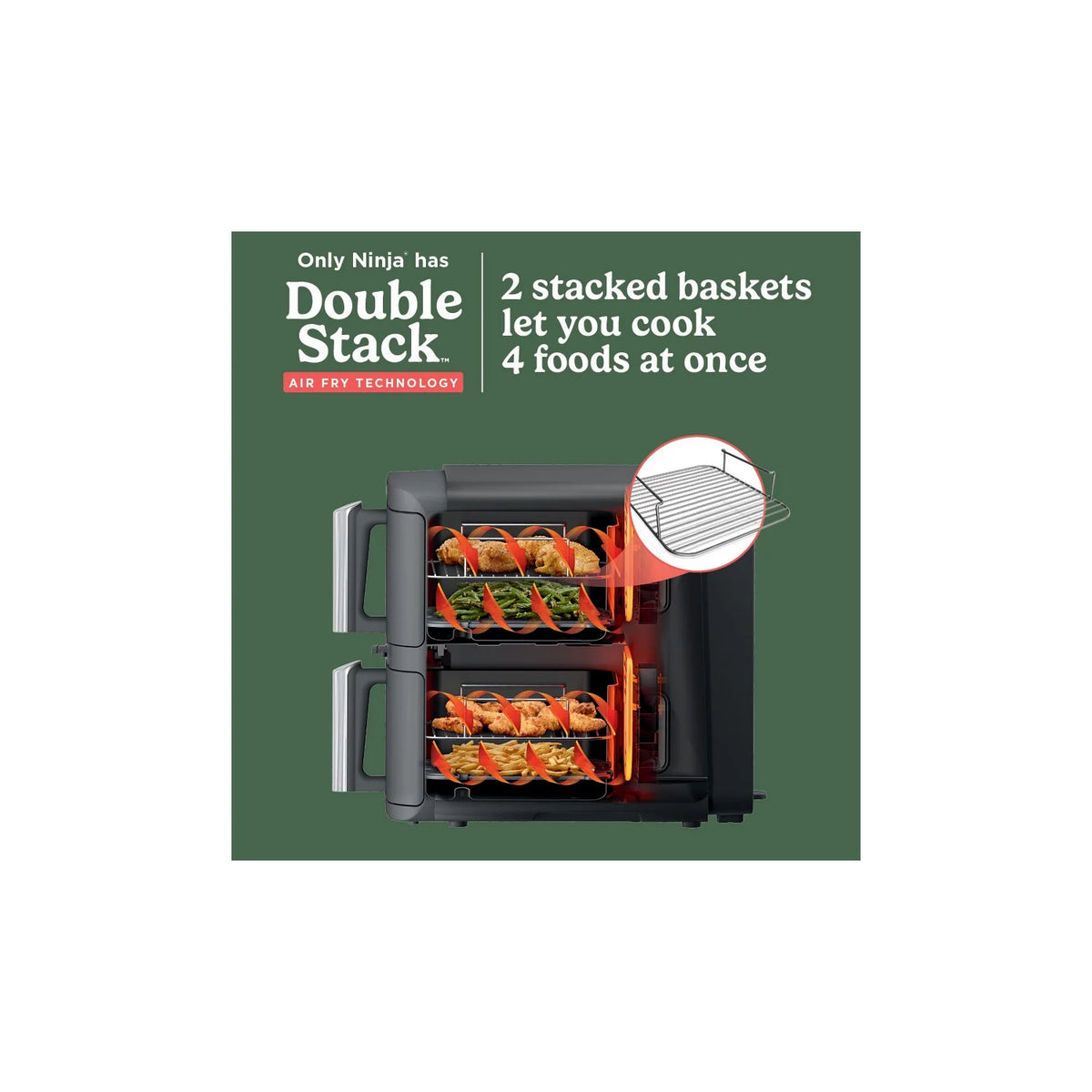 Ninja DoubleStack XL Smart 2-Basket Air Fryer - image 2