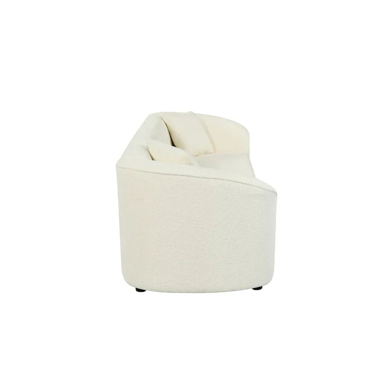 87.5 Boucle Curved 3-Seater Sofa with Sculptural Ergonomics - image 8