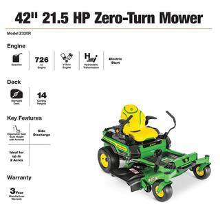 Z320R 21.5 HP V-Twin Zero-Turn Riding Mower with Accel Deep Deck - image 2