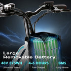 Vivi Electric Bike 26" City Commuter Electric Bike 48V 500W Step - Through Electric Bike 19.8MPH Electric Cruiser - image 32