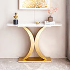 Contemporary Console Table with Elegant Design, Metal Frame, and Adjustable Foot Pads for Entryway - image 17