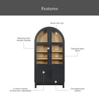 Better Homes & Gardens Juliet Kitchen Rounded Arch Cabinet, Rich Black - image 14