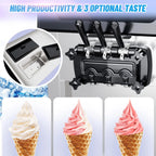 Garvee 2200W Commercial Ice Cream Machine, 3 Flavor Soft Serve Ice Cream Machine, 5.3-7.4 Gal/Hr, with LCD Touch Screen, Automatic Cleaning, High Productivity for Home Snack Bar & Restaurants - image 4