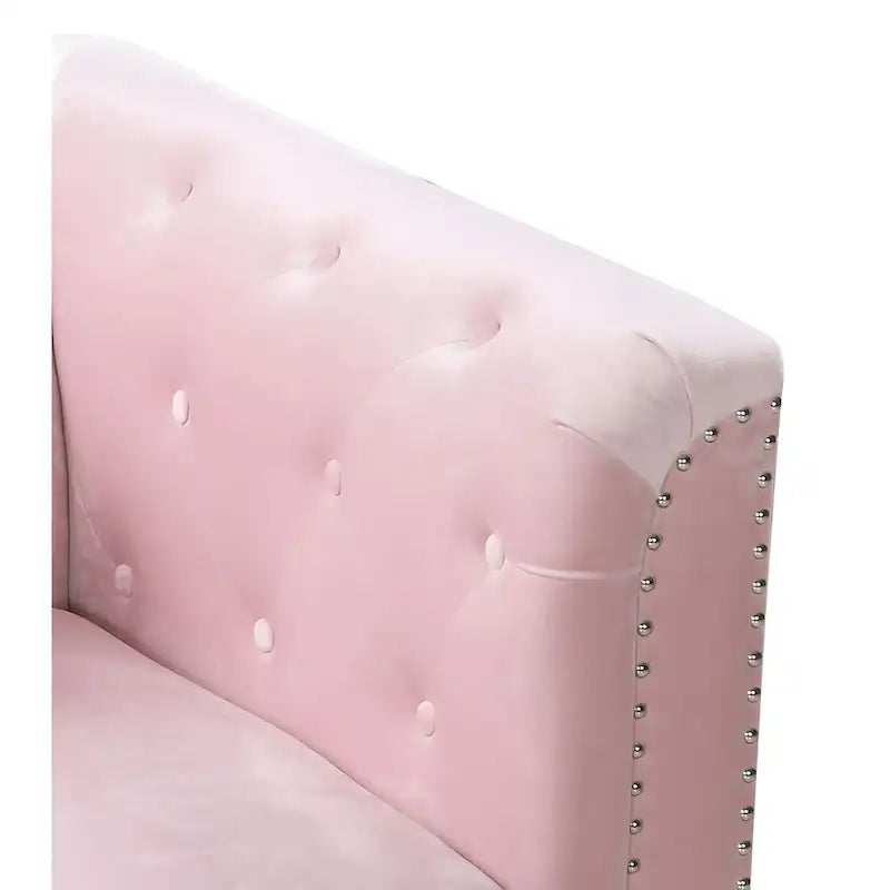 Velvet Button-Tufted Pompano Loveseat - image 36