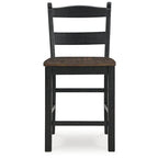 Signature Design by Ashley Valebeck Black and Brown Counter Height Barstool - Dimensions: 20W x 22D x 39H - image 4