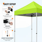 EAGLE PEAK 5x5 Pop up Canopy Tent Instant Outdoor Canopy Easy Set - up Straight Leg Folding Shelter（blue） - image 140