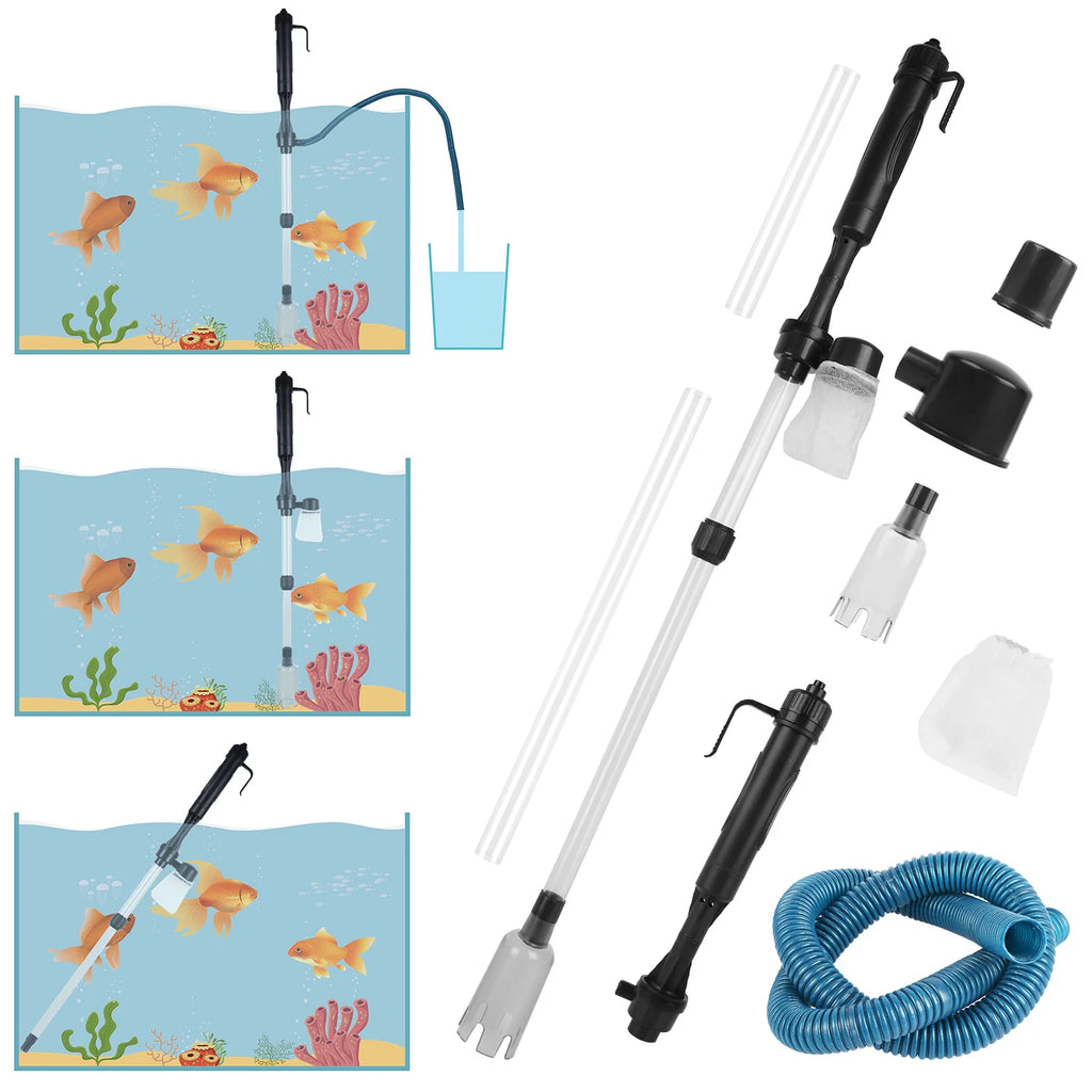 Battery Operated Aquarium Vacuum Gravel Cleaner Portable Fish Tank Cleaner Siphon Pump - image 4